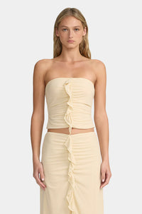 Ownley Claudia Strapless Top - Beige