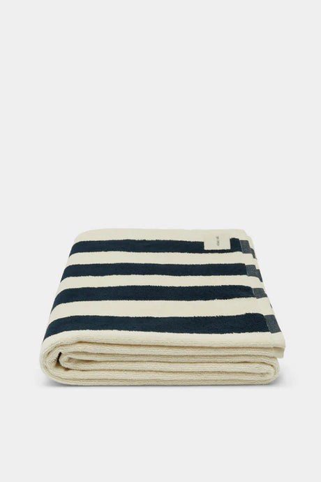 Assembly Label 'Cotton Stripe Beach Towel' - True Navy/Cream