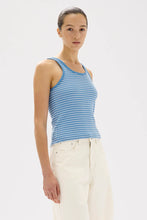 Assembly Label 'Drew Stripe Rib Tank' - Bahama / White