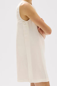 Assembly Label 'Bridget Linen Silk Mini Dress' - Cream