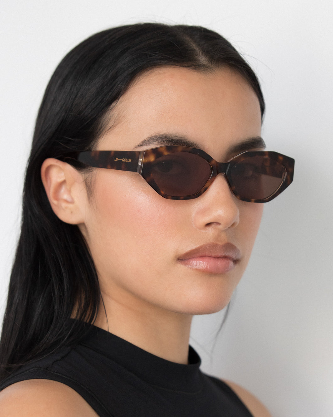 Lu Goldie 'Eliana' Sunglasses - Tort