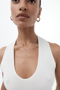 Nina Gordon 'Mini Drop Necklace' - Silver