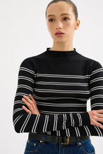 Nude Lucy 'Tabi Sheer Knit' - Black Stripe