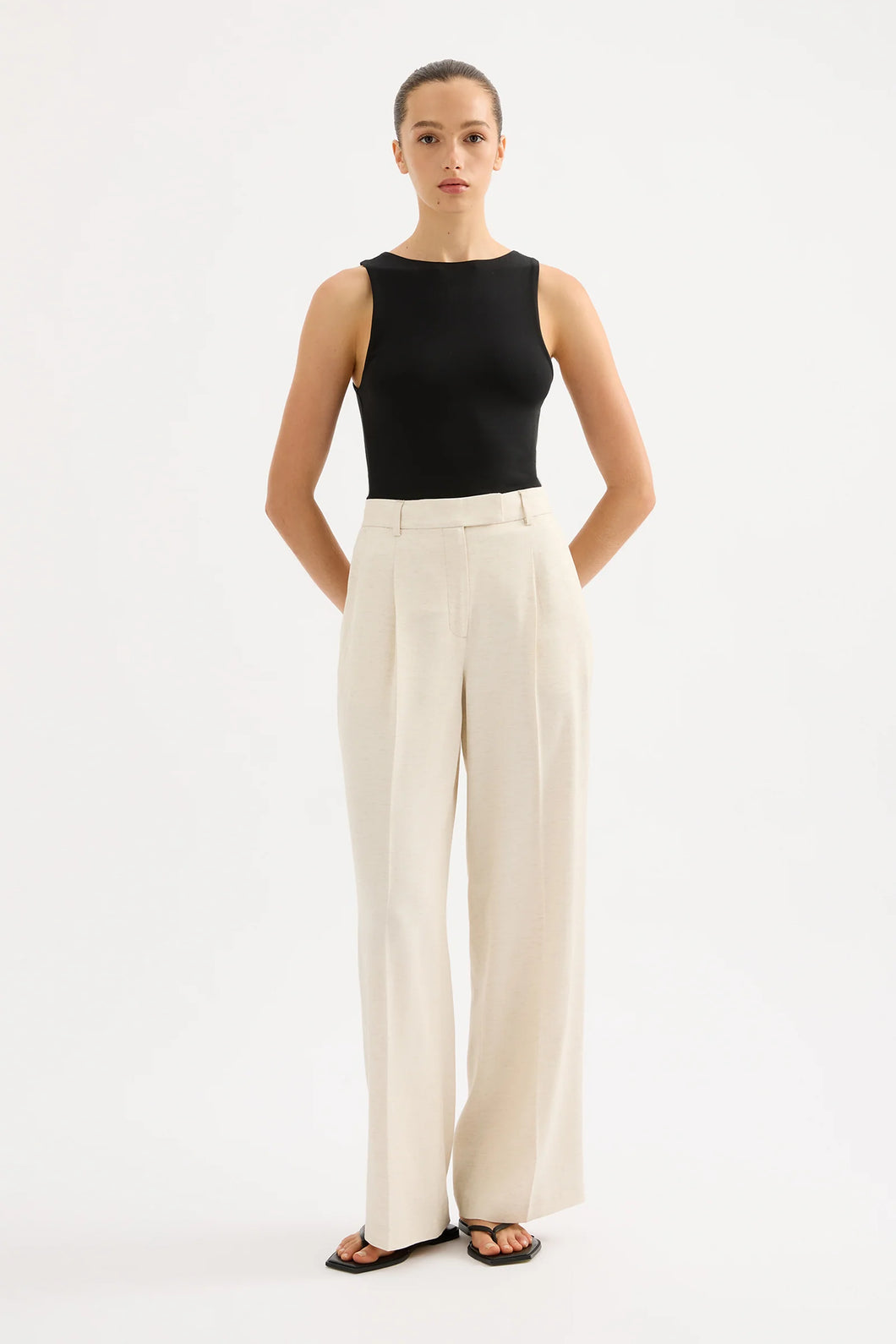 Nude Lucy 'Logan Tailored Pant' - Bone