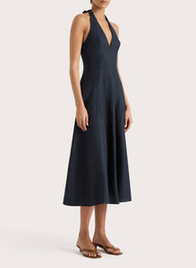 Faithfull The Brand 'Marais Midi Dress' Navy