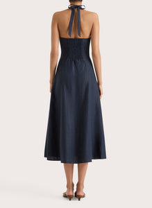 Faithfull The Brand 'Marais Midi Dress' Navy