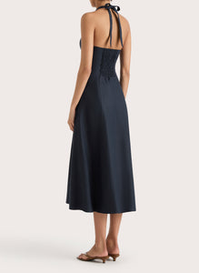 Faithfull The Brand 'Marais Midi Dress' Navy