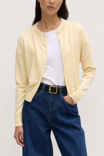 Assembly Label 'Semra Cotton Cashmere Cardigan' - Chamomile