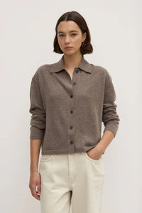 Assembly Label 'Wool Cashmere Knit Cardigan' - Sable