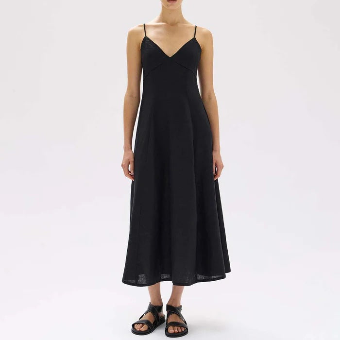 Assembly Label - Wanda Linen Dress - Black