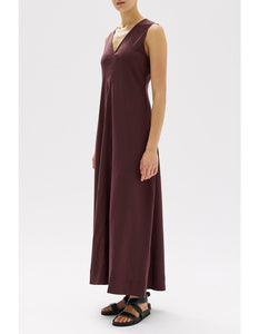 Assembly Label - Thalia V-Neck Maxi Dress - Fig