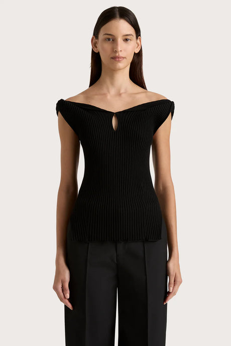 Faithfull The Brand 'Heidi Knit Top' - Black