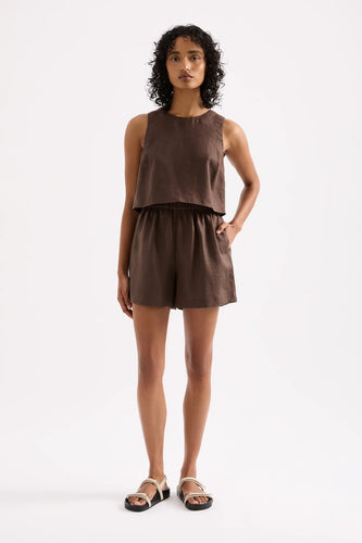 Nude Lucy 'Ingrid Linen Short' - Clove