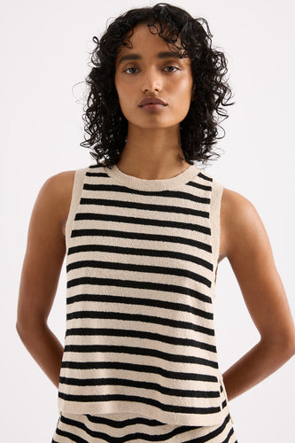 Nude Lucy 'Kayda Knit Tank' - Black Stripe