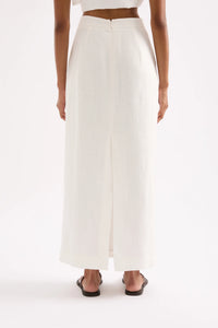 Nude Lucy 'Sadie Linen Maxi Skirt' - White